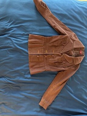 Brown Button-Front Women's Jacket